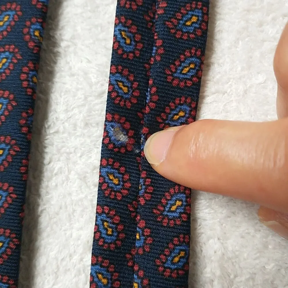 Polo Ralph Lauren NeckTie Tie Boys Teens 100%Wool Blue Red Paisley Italy 3x50
